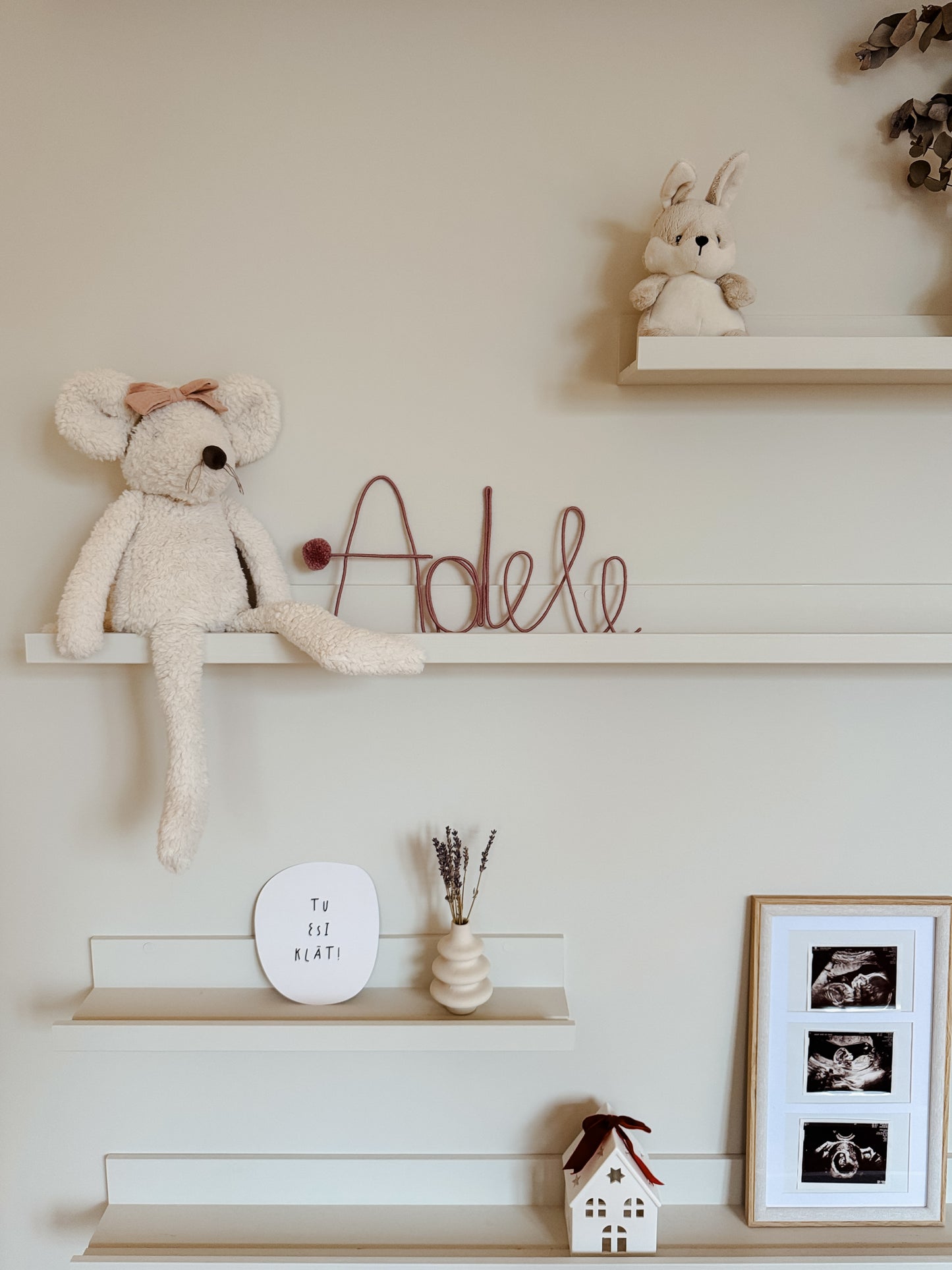 Handmade Cotton Yarn Wire Name Sign — Personalized Wall Decor