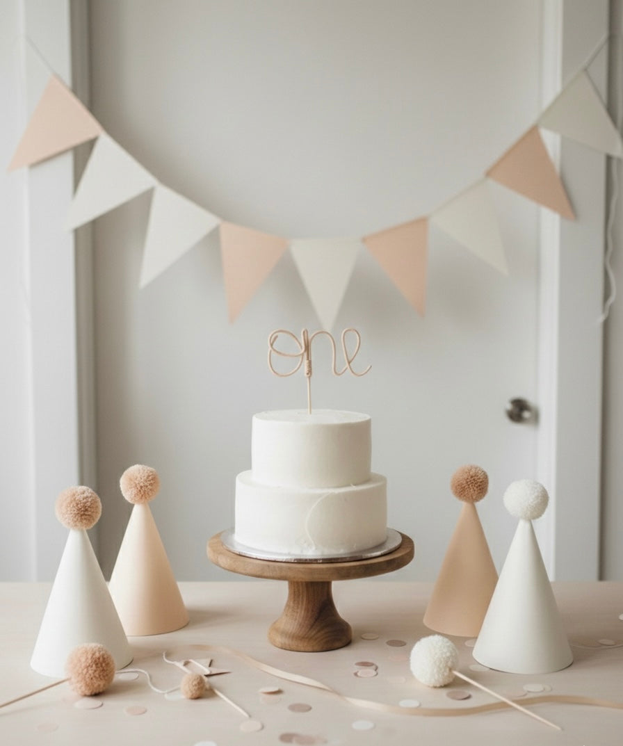 Custom Knitted Wire Cake Topper — Personalized Birthday Party Decor